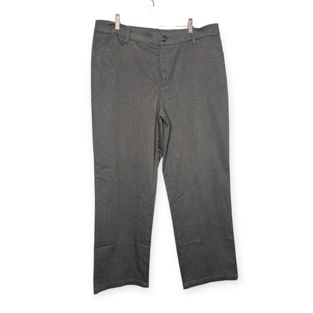 Lee Relaxed Straight Leg at the Waist Gray Women's Long Pants Size 18 Medium
